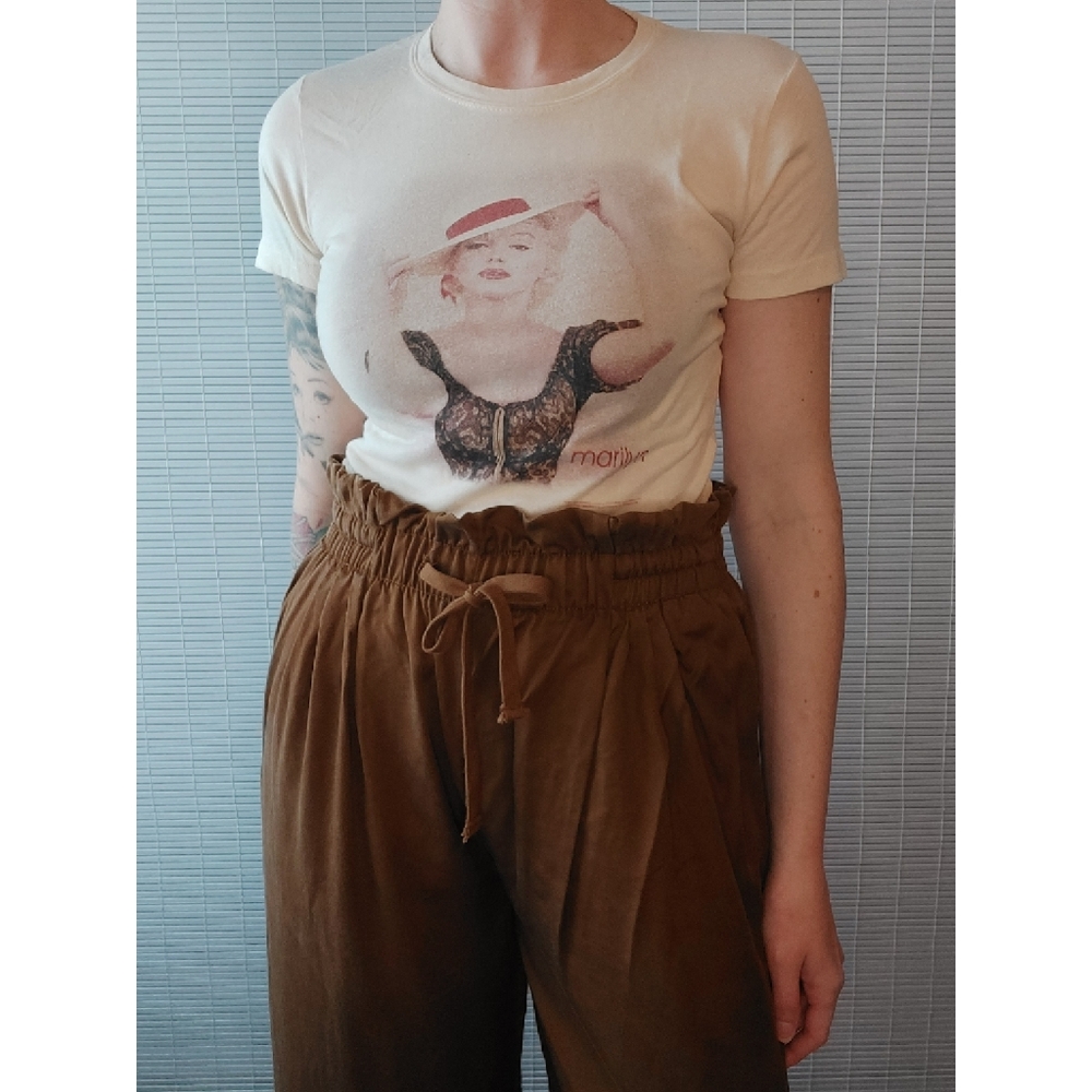 Y2K Marilyn Monroe Retro Baby Tee Small